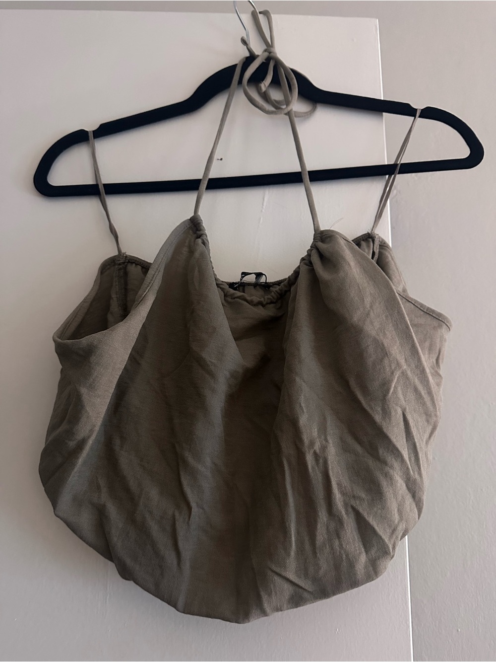 Zara Olive Green Halter Top